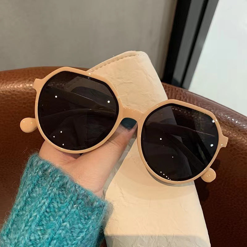 Wholesale Sunscreen Round Frame PC Sunglasses
